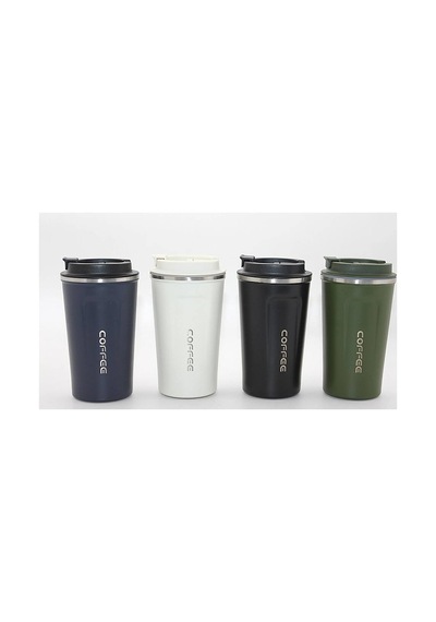 500 Ml Paslanmaz Çelik Termos Mug - Çift Katmanlı Sızdırmaz Kahve Kupası Alk3134 Evimdeyokyok Çok Renkli