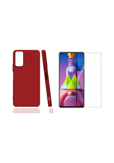 Samsung Uyumlu Galaxy M52 Kilif Silikon Telefon Kilifi+ Ekran Koruyucu 517955581
