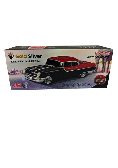 Gold Silver Kırmızı Klasik Araba Görünümlü Dekoratif 10w Bluetooth Speaker Ve Müzik Çalar