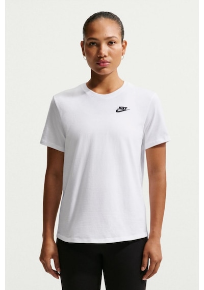 Nike Nsw Club Ss Tee Pamuklu Kadın Tişört Beyaz Dx7902 Beyaz- Siyah
