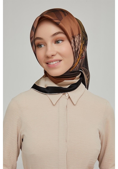 Armine İpek Eşarp Nostalji - 8620-38 Twill - 8128-08