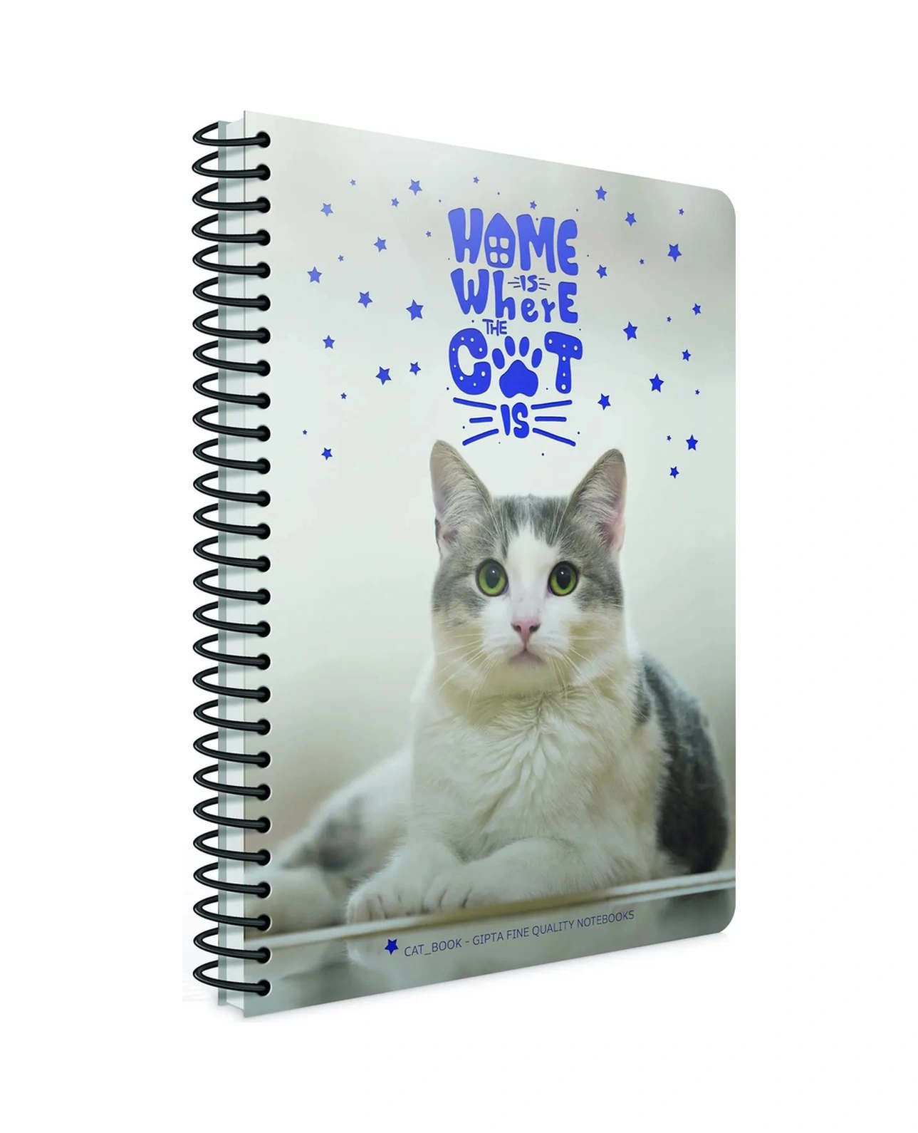 Cat-book Spiralli Plastik Kapak Defter A4 120 Yaprak Kareli 4 Lü Paket Kediler