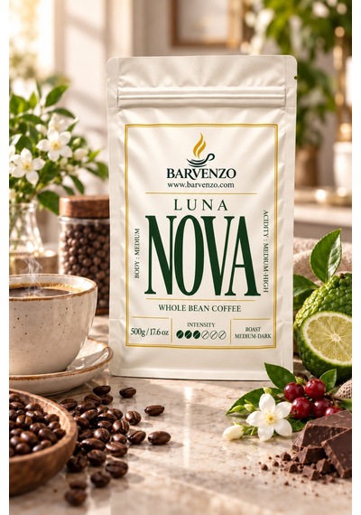 Barvenzo Luna Nova 500 G Zarif Dokunuş Çekirdek Kahve Moka Pot