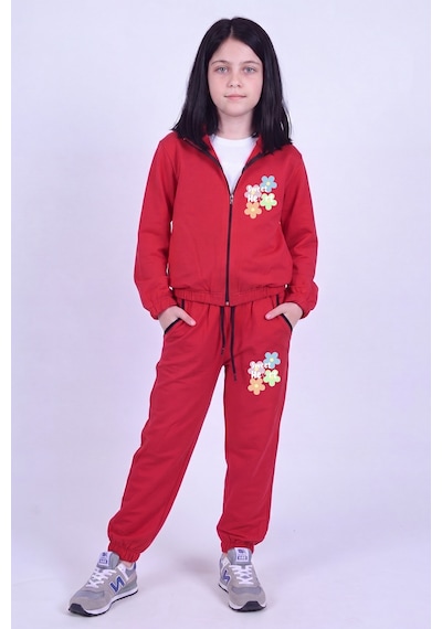 Fyk Kids Kız Çocuk Sweet Heart Baskılı Dik Yaka Çift Cepli Fermuarlı Eşofman Takımı Kırmızı Fyk Kids Kız Çocuk Sweet Heart Baskılı Dik Yaka Çift Cepli Fermuarlı Eşofman Takımı Kırmızı