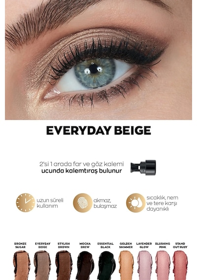Avon Power Stay Kalem Göz Farı Everyday Beige
