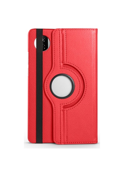 Honor Pad X7 2025 8.7 Jms-w09-jms-l09 Uyumlu 360 Dönebilen Standlı Pu Deri Tablet Kılıfı - Kırmızı - T40596