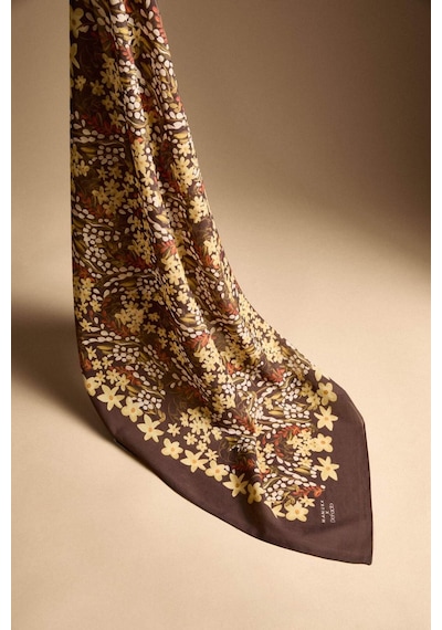 Defacto Manuka X Defacto Kadın Çiçek Desenli Pamuklu Bandana H9060ax26smbn104 Kahve-bn104