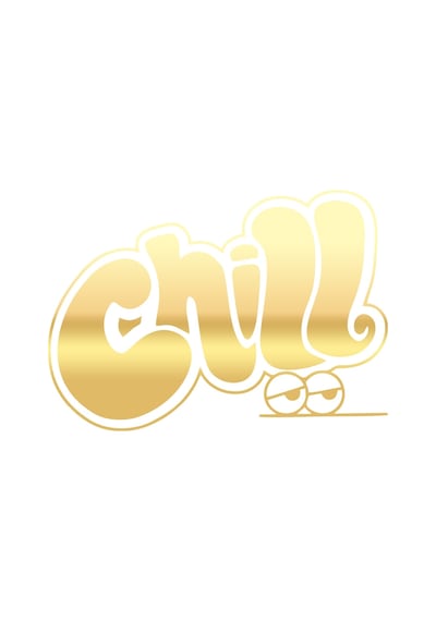 Chill Araba Stickeri 17x17 Cm Gold