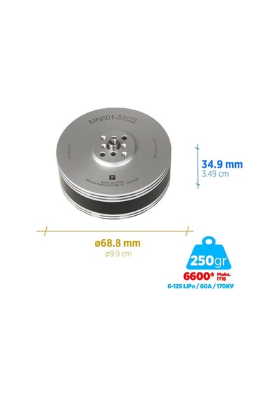 T-motor Mn601-s 170kv Brushless Fırçasız Brushless Fırçasız Uav Motor Multikopter Multi-rotor Quadcopter Hexacopter Drone Motoru