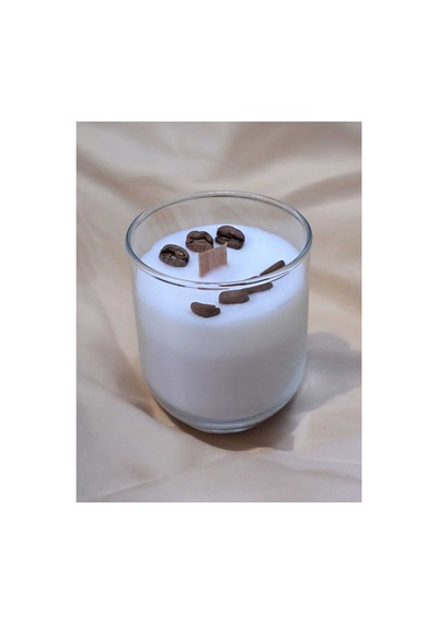 Loa Candle Co Kahve Kokulu El Yapımı Soya Mum Beyaz - 717849628 Beyaz