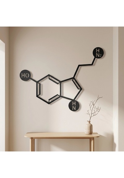Serotonin Metal Tablo Siyah