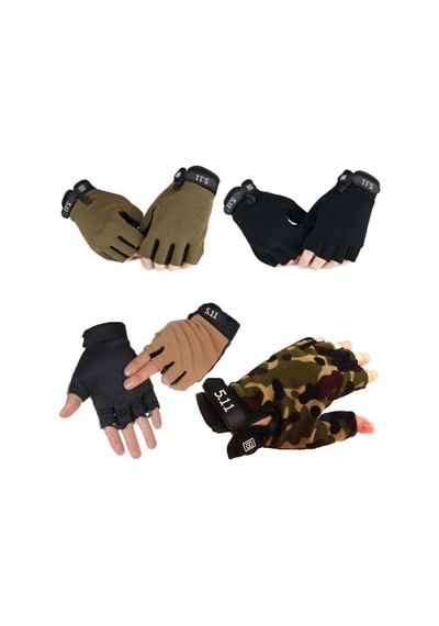 5.11 Tactical Taktik Eldiven Yarım Parmak Asker Polis Dağcı Avcı Sporcu Haki - 62203456 Haki