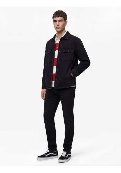 Koton Normal Bel Cepli Pamuklu Slim Fit Jean Pantolon - Brad Jean Siyah 6sam40277nd