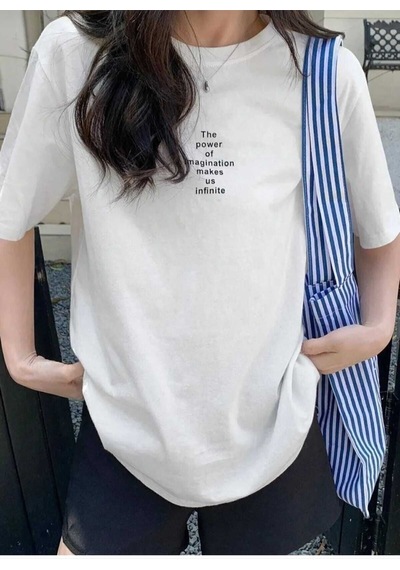 Kozia Outdoors Malkoçbey The Pover Baskili Oversize Unisex Basic T-shirt Beyaz