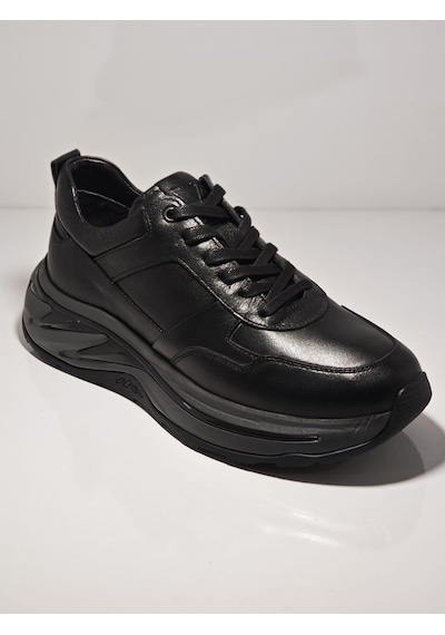 Voyager M534 Siyah Erkek Günlük Deri Comfort Casual Ayakkabı Siyah