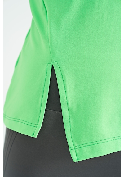 Tommy Life Neon Yeşil Yırtmaç Detaylı O Yaka Sıfır Kollu Standart Kalıp Kadın Spor Atlet - 97256 Neon Yeşil