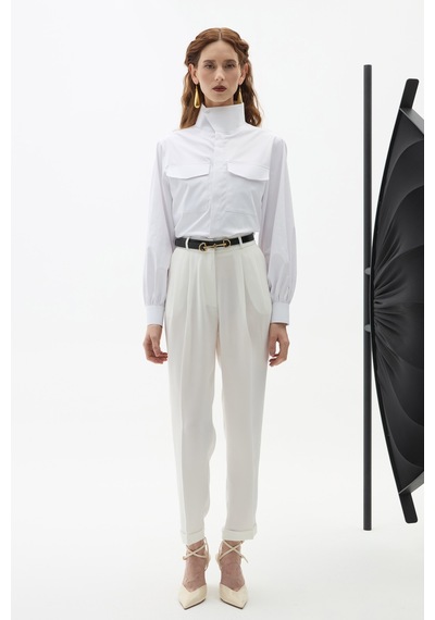 Rebellion Hepburn White Pants Beyaz
