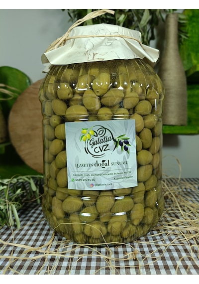 Aydın Yöresi Memecik Cinsi Sofralık Tatlandırılmış Kırma Zeytin 3 Kg