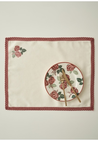 Bella Maison Rose Kopanakili Amerikan Servis Krem 35x45 Cm Krem