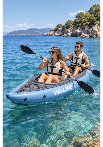 Walke Premium 2 Kişilik Pompa Kürek Dahil Şişme Kano 331 X 88 Cm 15103