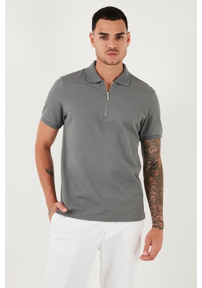Buratti Pamuklu Regular Fit Fermuarlı Erkek Polo Yaka T Shirt 5902915 Açık Haki
