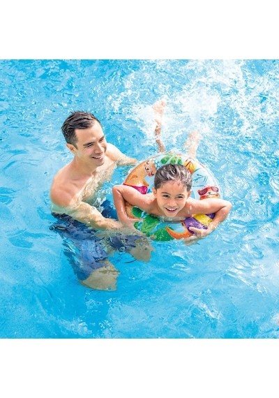 Intex Şeffaf Desenli Çocuk Yüzme Simidi Gök Mavisi 61cm 59242