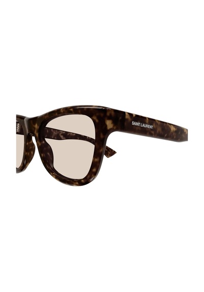 Saint Laurent Sl 816 007 54 Kadın Oval Kırçıllı Kahverengi Kemik Güneş Gözlüğü Kahverengi