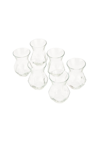 Lavv 6'lı Çay Bardağı - Şeffaf - 165 Ml Renkli