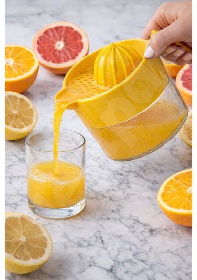 Destpak Cam Hazneli 420 Ml Limon Sıkacağı - Narenciye Sıkacağı - Elde Limon Ve Narenciye Sıkacağı - Saplı Şeffaf