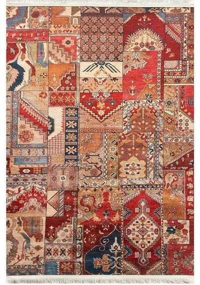Prizma Halı Vintage Kilim V-6520 Çok Renkli