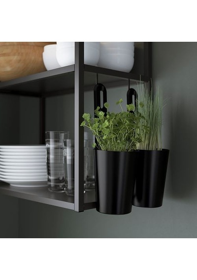 Ikea Enhet Açık Raf Ünitesi, Antrasit, 40x15x75 Cm