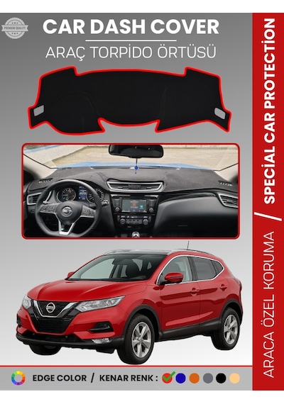 Nissan Qashqai J11 2013-2020 Torpido Örtüsü Ön Göğüs Koruma Araca Özel Uv Koruma - 275 Stiloto