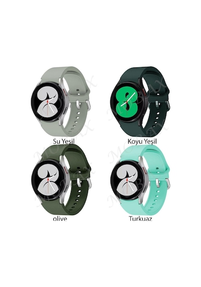 Samsung Uyumlu Galaxy Watch 4 44Mm Kordon Silikon Kordon