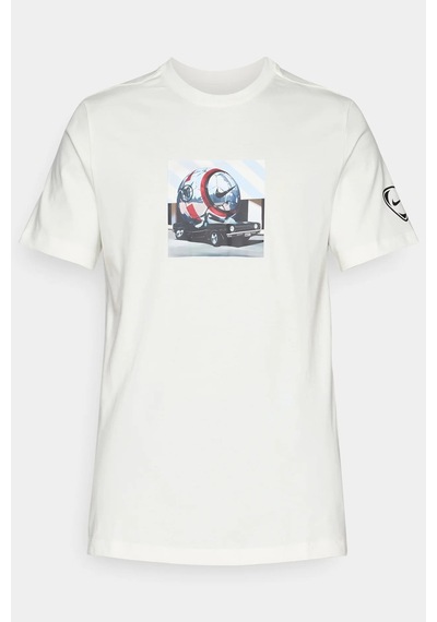Nike Soccer Jersey Total 90 Print Tee Men's T-shirt Baskılı Erkek Tişört Krem