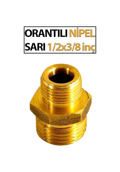 Sarı Orantılı Nipel 1/2 X 3/8 İnç