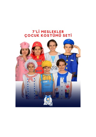 7'li Meslekler Çocuk Kostümü Seti