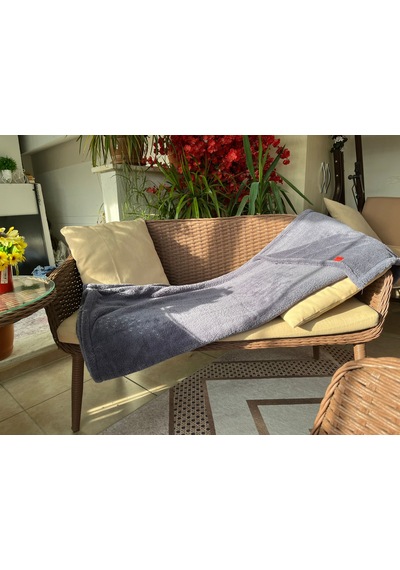 Wellsoft Tek Kişilik Battaniye 150x200 Antrasit