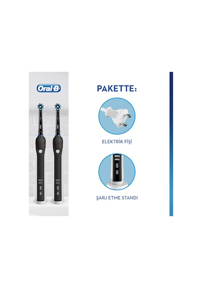 Oral-B Pro 2900 Elektrikli Diş Fırçası Siyah 2'li Oral-B Pro 2900 Elektrikli Diş Fırçası Siyah 2'li