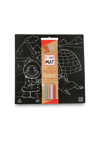 Funny Mat Black Kutup - Tebeşirli