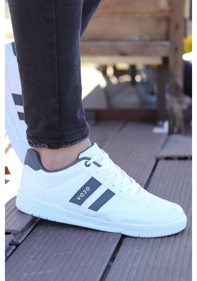Vojo Gen 5 Rahat Taban Cilt Erkek Sneker Spor Ayakkabı 267800001842 989 Gri-beyaz Gri-beyaz Gri - Beyaz