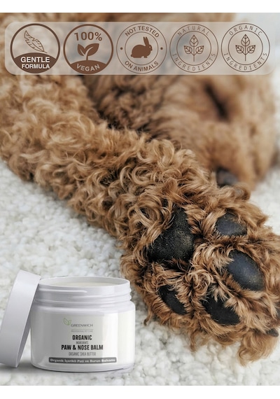 Greenwich Kedi ve Köpek Pati ve Burun Balmı %86,90 Organik İçerikli Vegan Bakım Balmı Günlük Nem Desteği ve Yoğun Pati Bakımı 50 ML