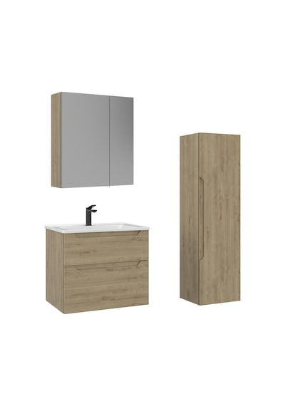 Orka Messina 40 Cm Meşe Banyo Çamaşır Boy Dolabı Meşe Orka Messina 40 Cm Meşe Banyo Çamaşır Boy Dolabı Meşe