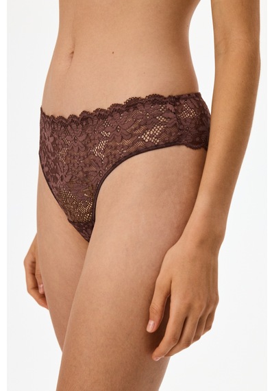 Penti Kahverengi Dantelli Slip Külot Bn83