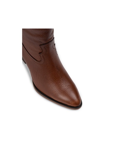 Deery Hakiki Deri Taba Rengi Kadın Çizme - 01976ztbac01 Taba