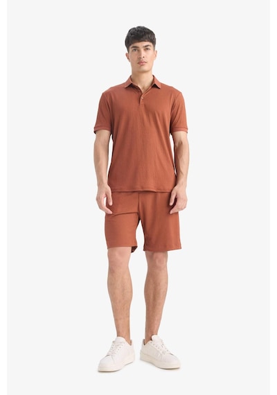 DeFacto Regular Fit Her Yöne Esneyen Krinkıl Bermuda Şort E0980AX25SMBN312