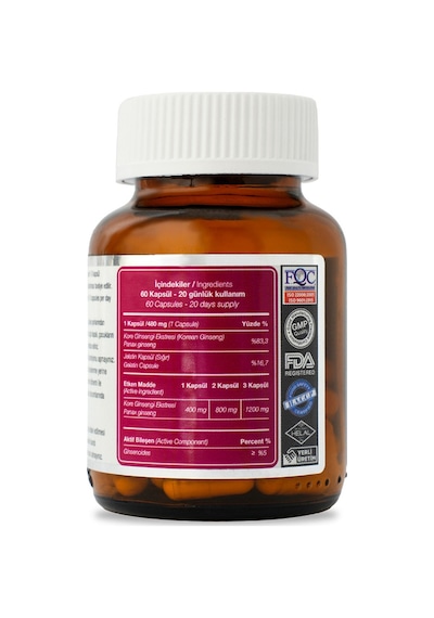 Sepe Natural Kore Ginseng Kök Ekstresi 60 Kapsül x 480 mg Kırmızı Ginseng Panax Sepe Natural Kore Ginseng Kök Ekstresi 60 Kapsül x 480 mg Kırmızı Ginseng Panax