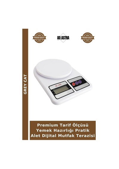 Premium Tarif Ölçüsü Yemek Hazırlığı Pratik Alet Dijital Mutfak Terazisi Çok Renkli
