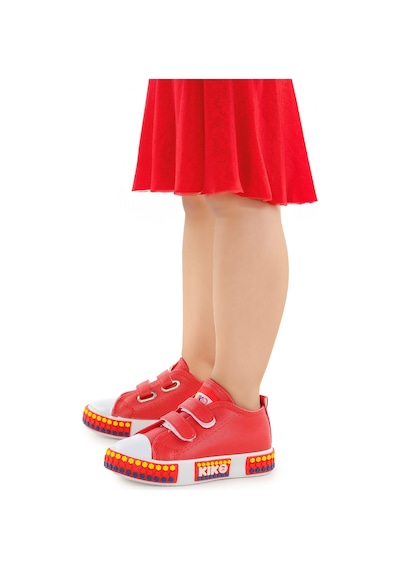 Kiko Kids Kach Cırtlı Kız Bebek Günlük Spor Ayakkabı Kırmızı