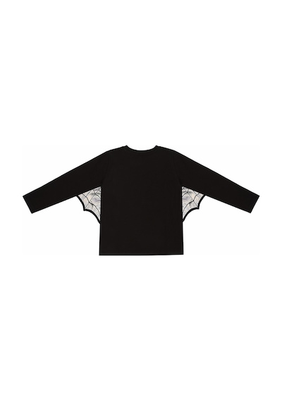 Erkek  Çocuk  Halloween  Pamuklu  Siyah  Uzun  Kollu  T-Shirt  4-7  Yaş