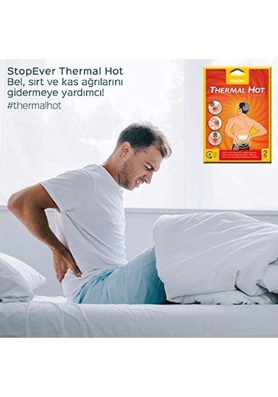 Stopever Thermal Hot Sıcak Terapi Flasteri - 6'lı Paket Kas Ve Bel Ağrılarını Hafifletmeye Yardımcı 8 Saat Etkili Isı Terapisi İlaç İçermez 12 Adet 6x2